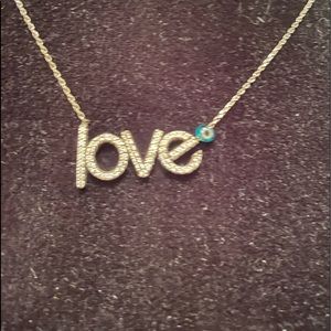 Love silver necklace
